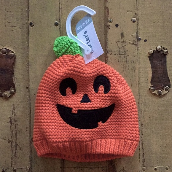 Carter's Other - BABY HAT PUMPKIN CARTER STRETCH KNIT HAT 🎃 HALLOWEEN 12 24 MONTHS NWT